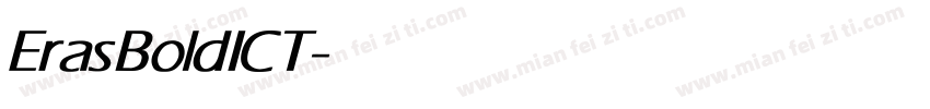 Eras Bold ICT字体转换